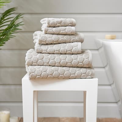 Sierra Pair of Hand Towels, Putty