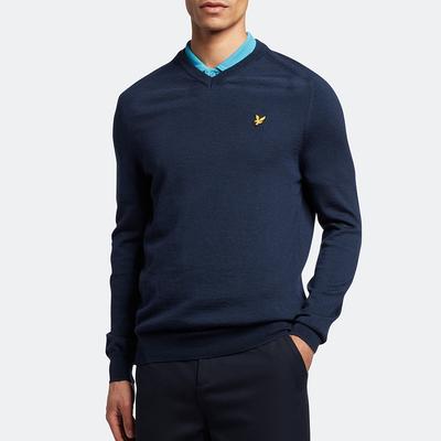 Lyle and scott clearance v neck lambswool jumper