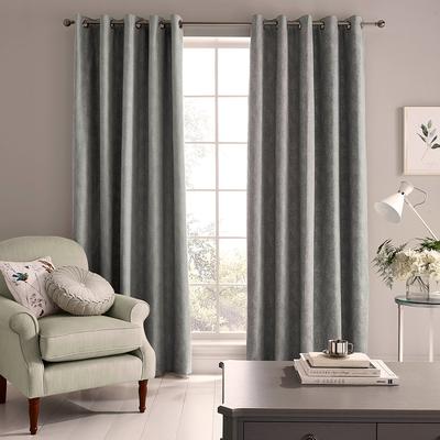 Alnwick 168x137cm Eyelet Curtains, Steel