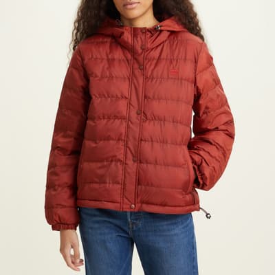 Red Edie Quilted Packable Jacket