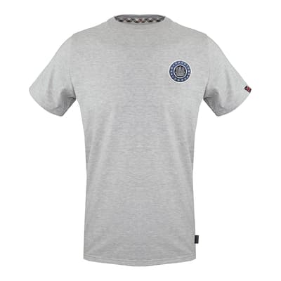 Grey Circle Logo Cotton T-Shirt