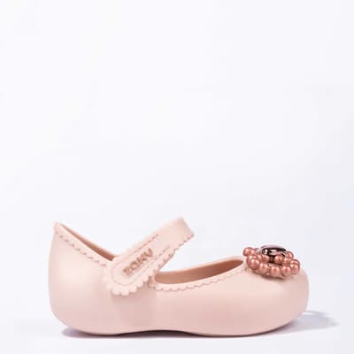 Baby Pink Princess Bow Detail Shoes