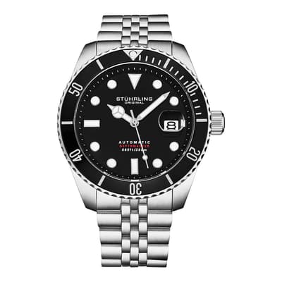Men's Automatic Dive Silver Watch 44mm