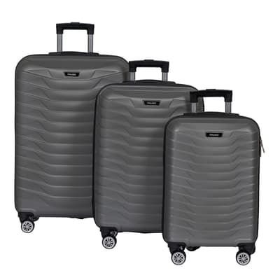 Anthracite Set Of 3 Suitcases