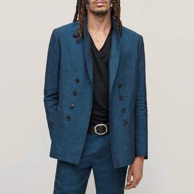Blue Double Breasted Jacket