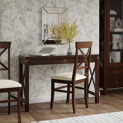 Balmoral Console Dining Table, Dark Chestnut