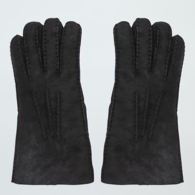 Black Shearling Gloves