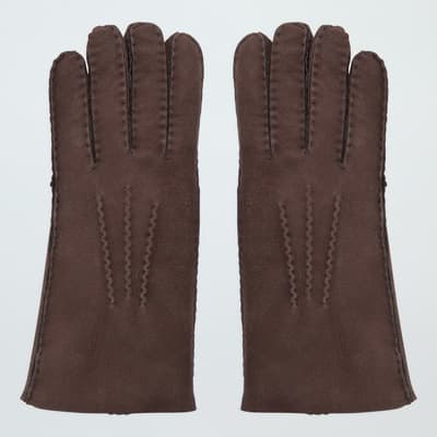 Chocolate Shearling Gloves