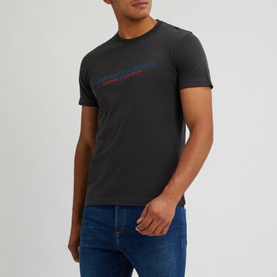Grey Diegor Branded Cotton T-Shirt