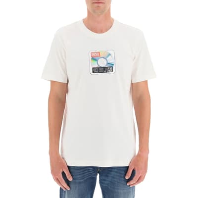 White Diegor Graphic Cotton T-Shirt