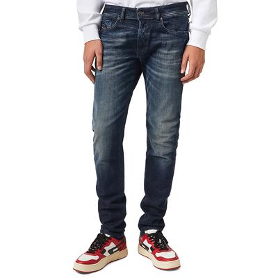 Mid Blue Sleenker Straight Stretch Jeans