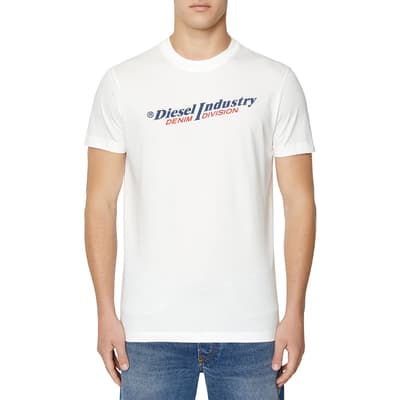White T-Diegor Graphic Cotton T-Shirt