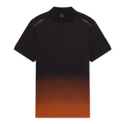 Black/Orange Cotton AMR Fade Polo