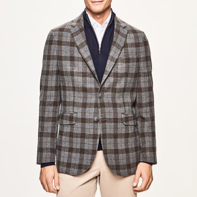 Grey/Brown Plaid Jacket
