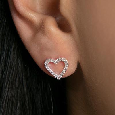 Silver Heart Earrings