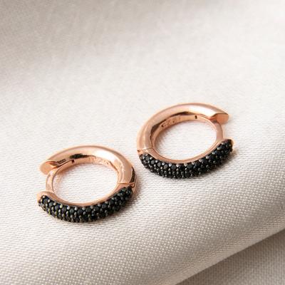 Rose Gold Huggie Earrings