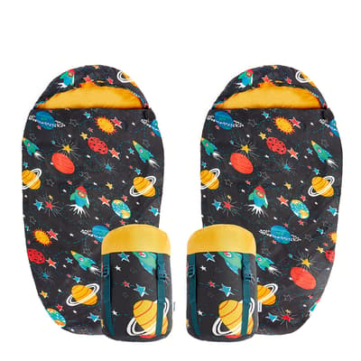 Camping Collection Kids 2 Pack Sleeping Bag, Space
