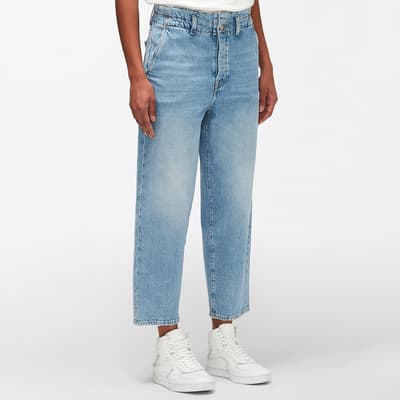 Light Blue Ease Dylan Cropped Stretch Jeans
