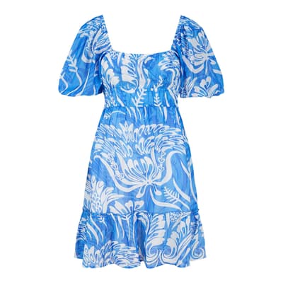 Raffi Mini Dress Aegean Blue