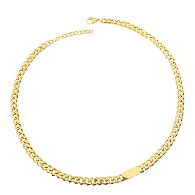 18K Gold Bar Chain Necklace