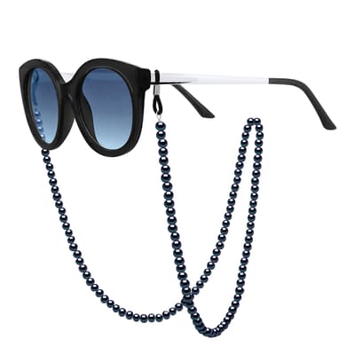 Black Real Cultured Freshwater Pearl Glasses Chain