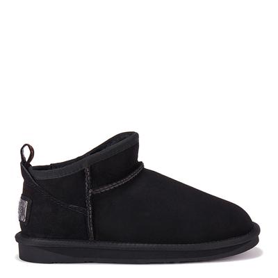 Black Cosy Ultra Short Sheepskin Boots