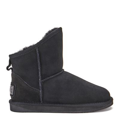 Black Cosy Extra Short Sheepskin Boots