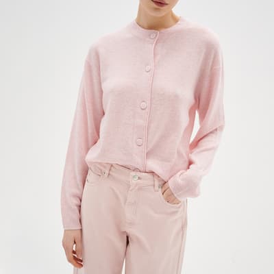 Pink Monika Wool Blend Cashmere Blend Cardigan