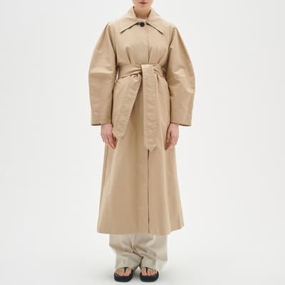 Beige Nawal Cotton Trench Coat