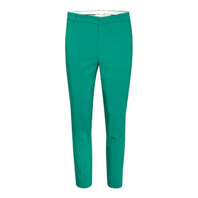 Green Zella Cotton Blend Trouser
