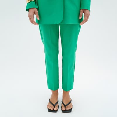 Green Zella Cotton Blend Trousers