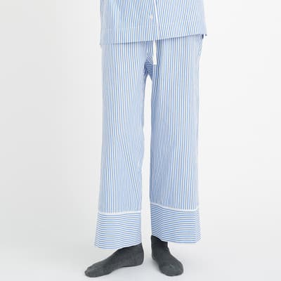 Blue Cozy Cotton Pyjama Trousers