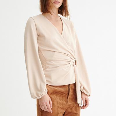 Beige Catja Wrap Blouse