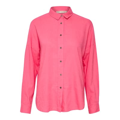 Pink Amos Linen Blend Shirt