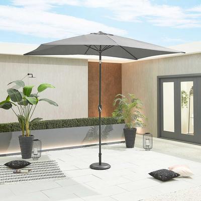 Antigua Grey Frame Aluminium Parasol 3m x 2m Rectangular, Grey