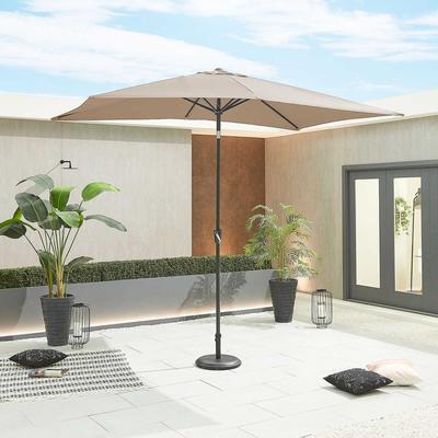 Antigua Grey Frame Aluminium Parasol 3m x 2m Rectangular, Taupe