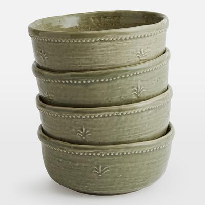 Set of 4 Green Hillcrest Cereal Bowls