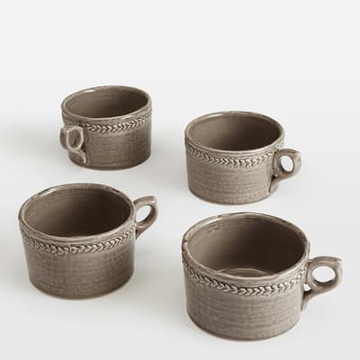 Set of 4 Grey Hillcrest Mugs