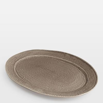 Grey Hillcrest Oval Serving Platter