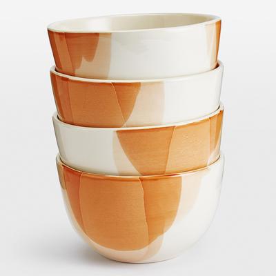 Set of 4 Rust Delano Cereal Bowls