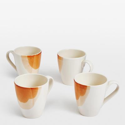 Set of 4 Rust Delano Mugs