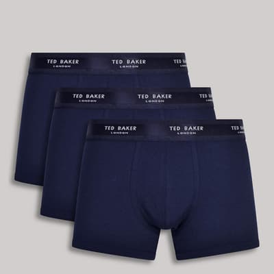 Blue Ted Baker 3-Pack Cotton Trunk