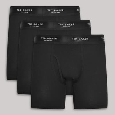 Black Ted Baker 3-Pack Cotton Boxer Brief