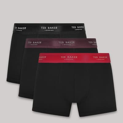 Black Ted Baker 3-Pack Cotton Fashion Trunk