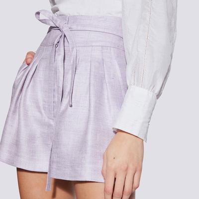 Lilac Lafa Belted Linen Blend Short