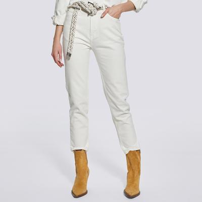 Cream Eli Cropped Stretch Jeans