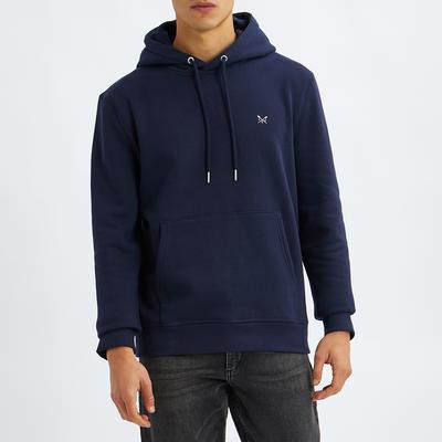 Navy Cotton Pullover Hoodie
