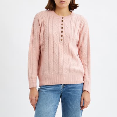 Pink Button Down Knitted Jumper
