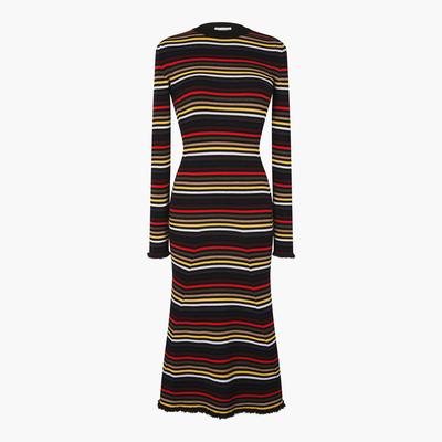 Multi Stripe Print Maxi Dress