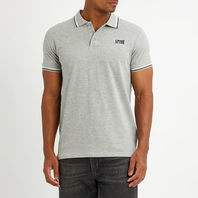 Grey Small Crest Polo Top